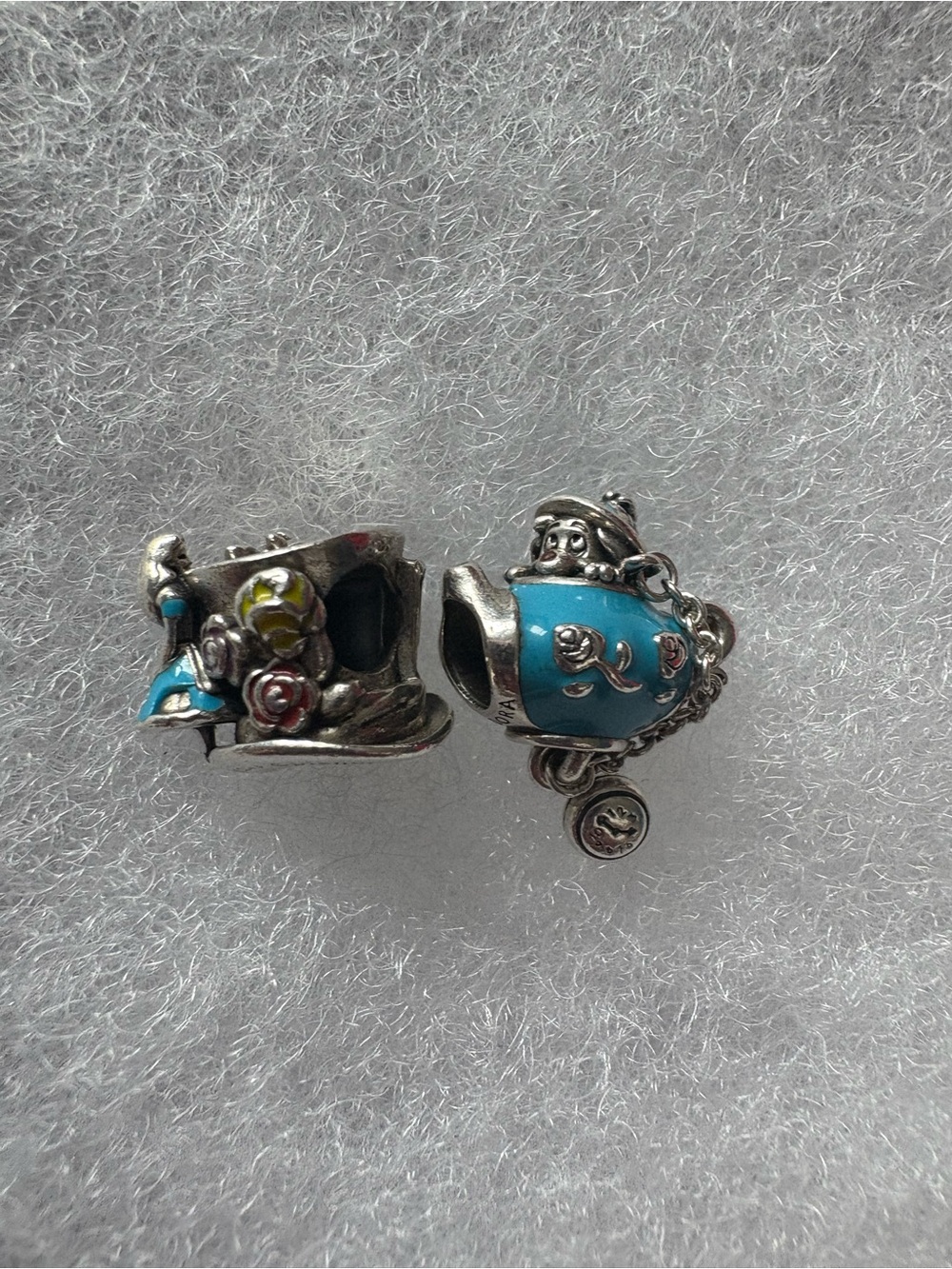 Set of 2 Alice in Wonderland Pandora Charms